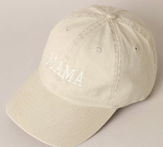 Cream MAMA Baseball Hat