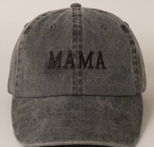 Grey MAMA Baseball Hat