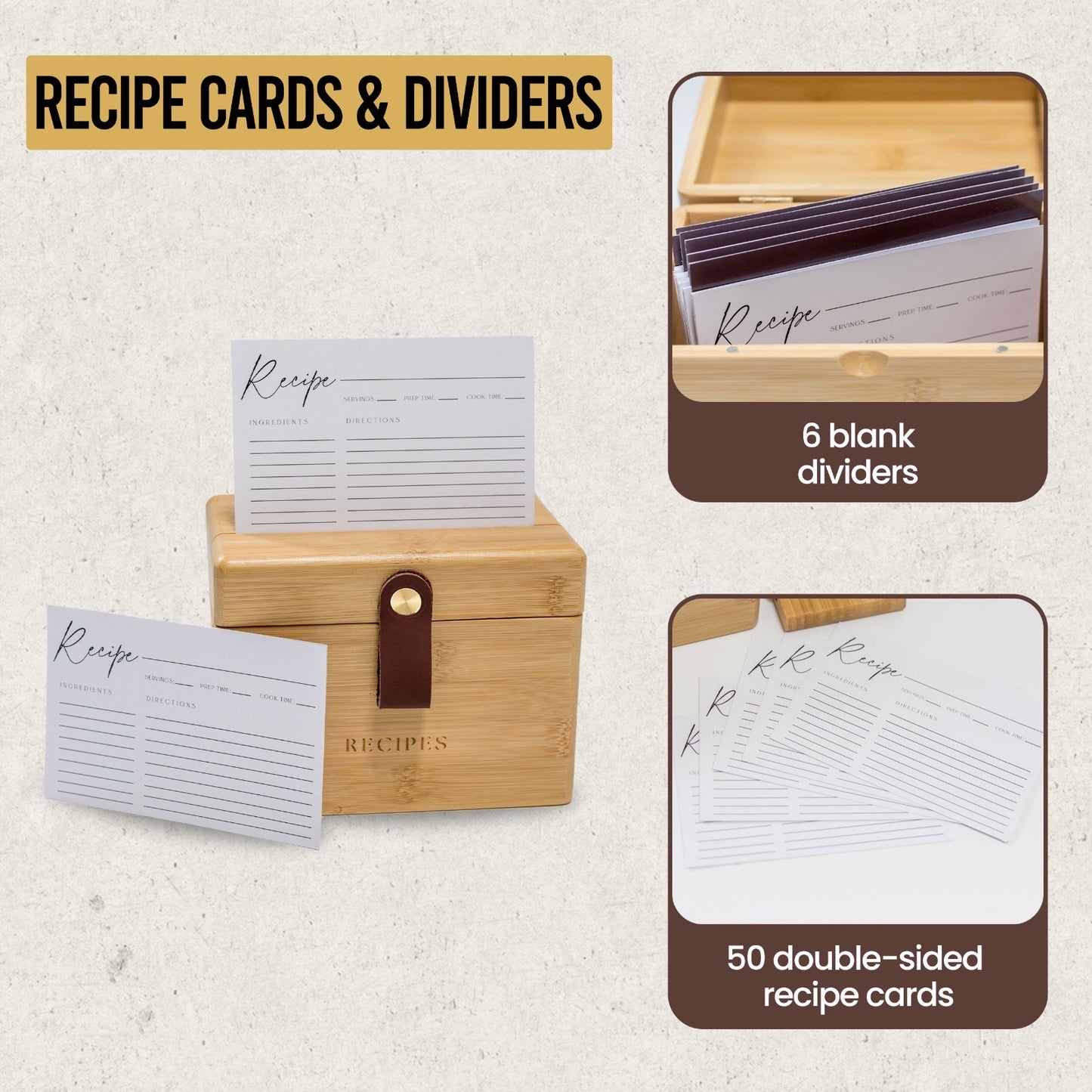 Bamboo Recipe Box