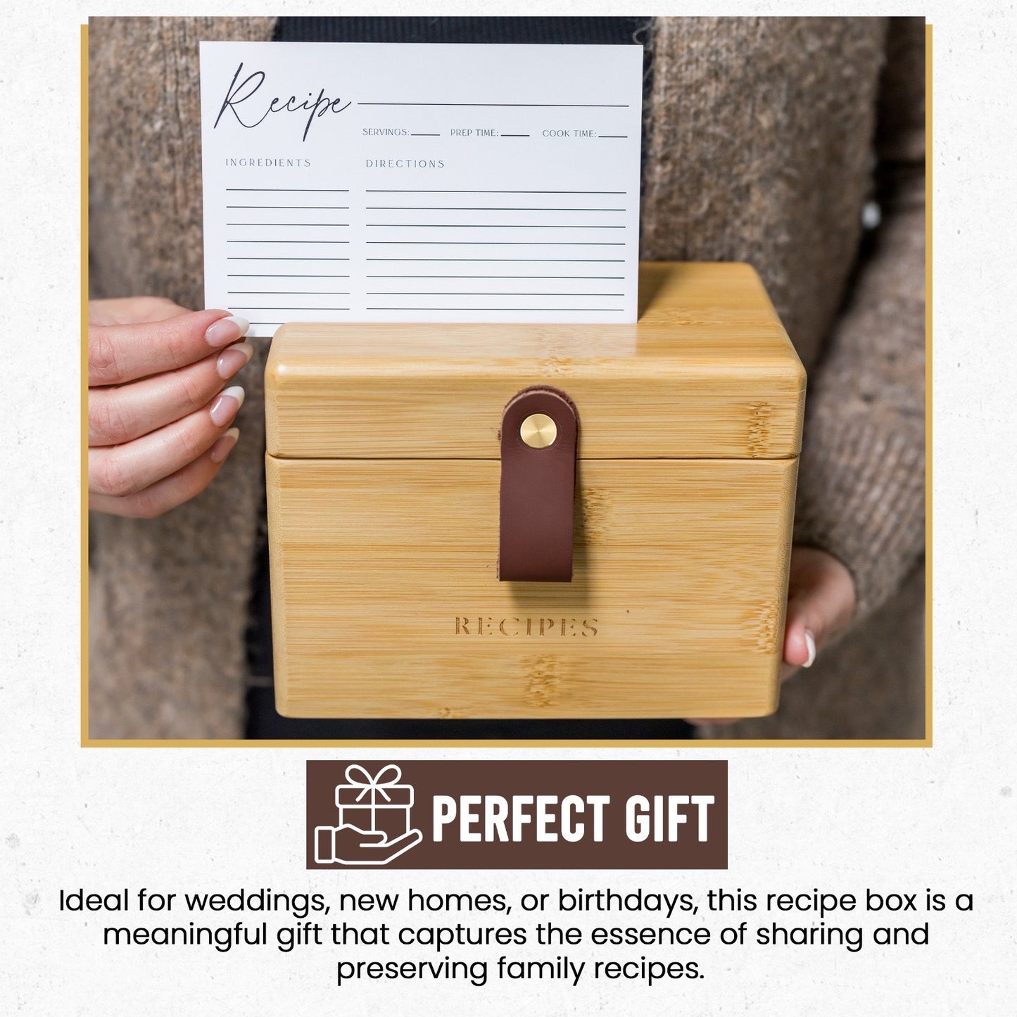 Bamboo Recipe Box