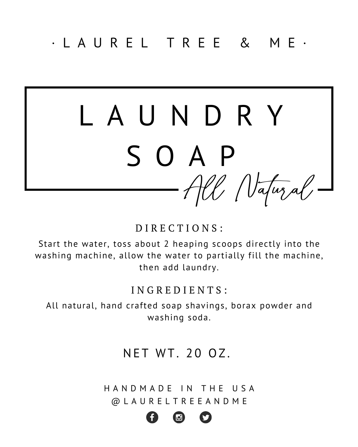 All Natural Laundry Soap