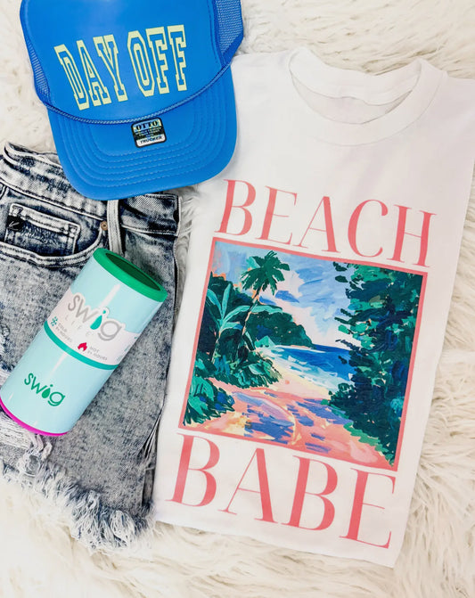 Beach Babe (cut v neck) tee