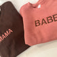 MAMA brown and coral pullover