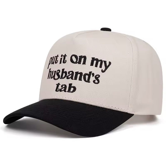 Put it on my husbands tab