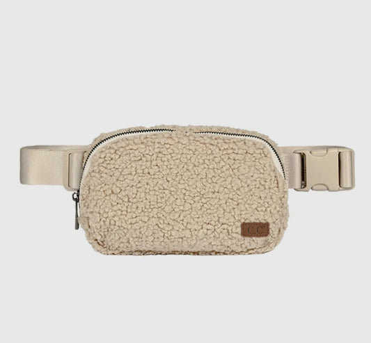 Oatmeal Sherpa Crossbody Bag
