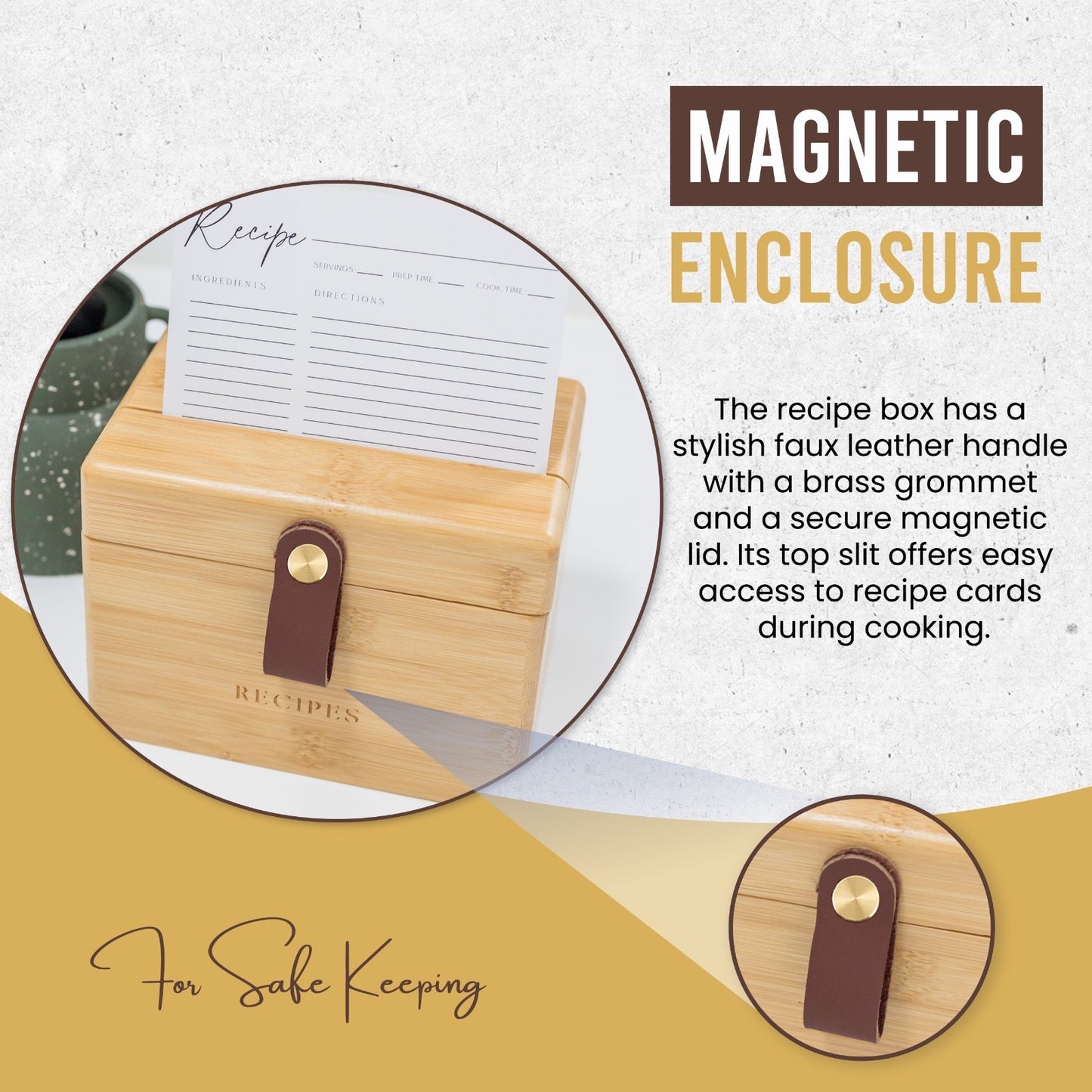 Bamboo Recipe Box