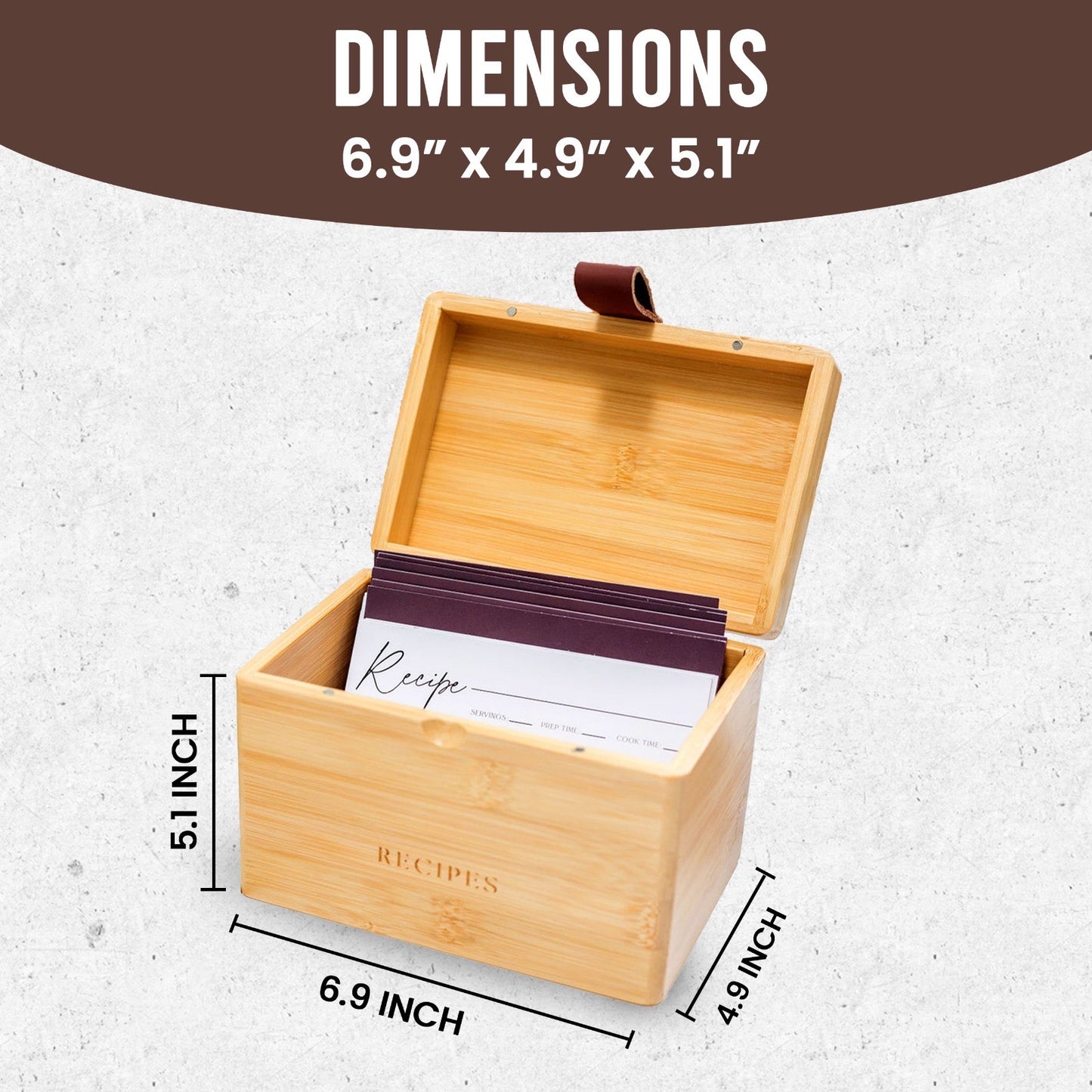 Bamboo Recipe Box