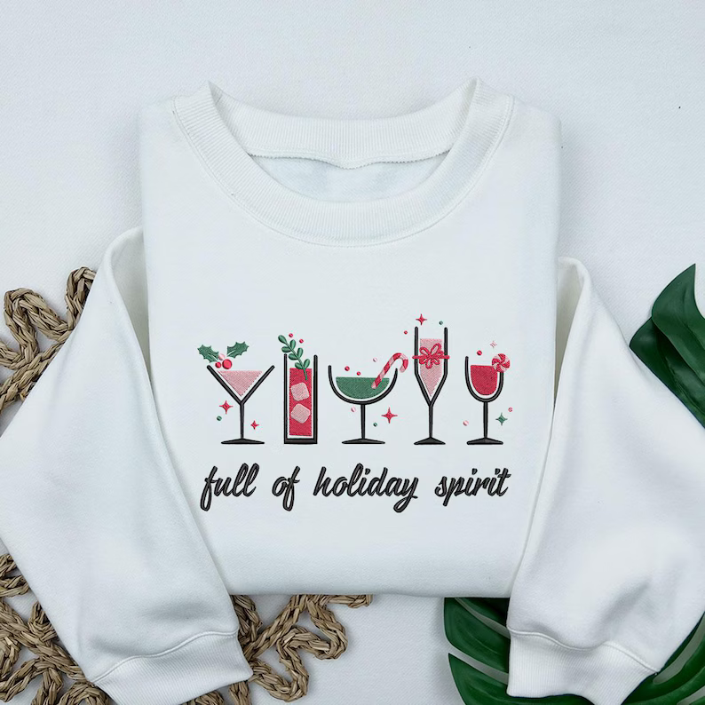 Full of Holiday Spirit- Embroidered