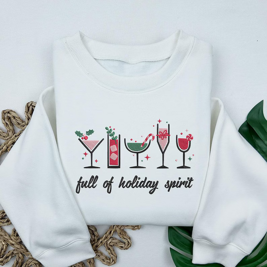 Full of Holiday Spirit- Embroidered