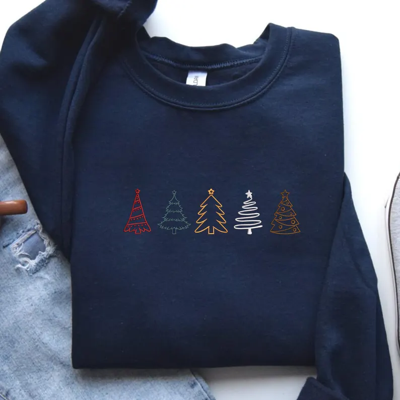 Christmas Trees- Embroidered