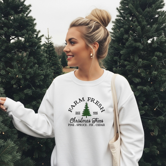Christmas Tree Farm- Embroidered