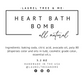 Organic Heart Shaped Bath Bomb