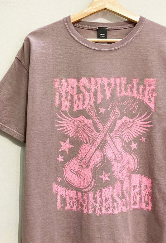 Nashville Music City Oversized Tee