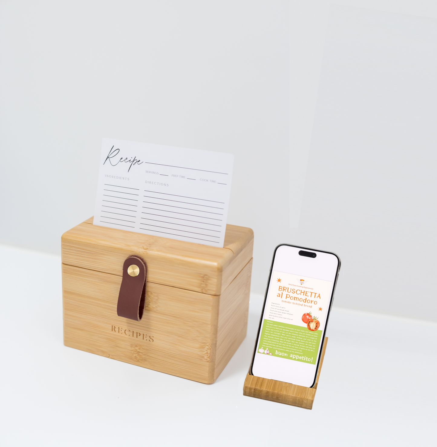 Bamboo Recipe Box