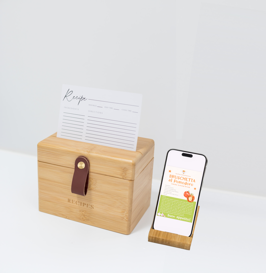 Bamboo Recipe Box
