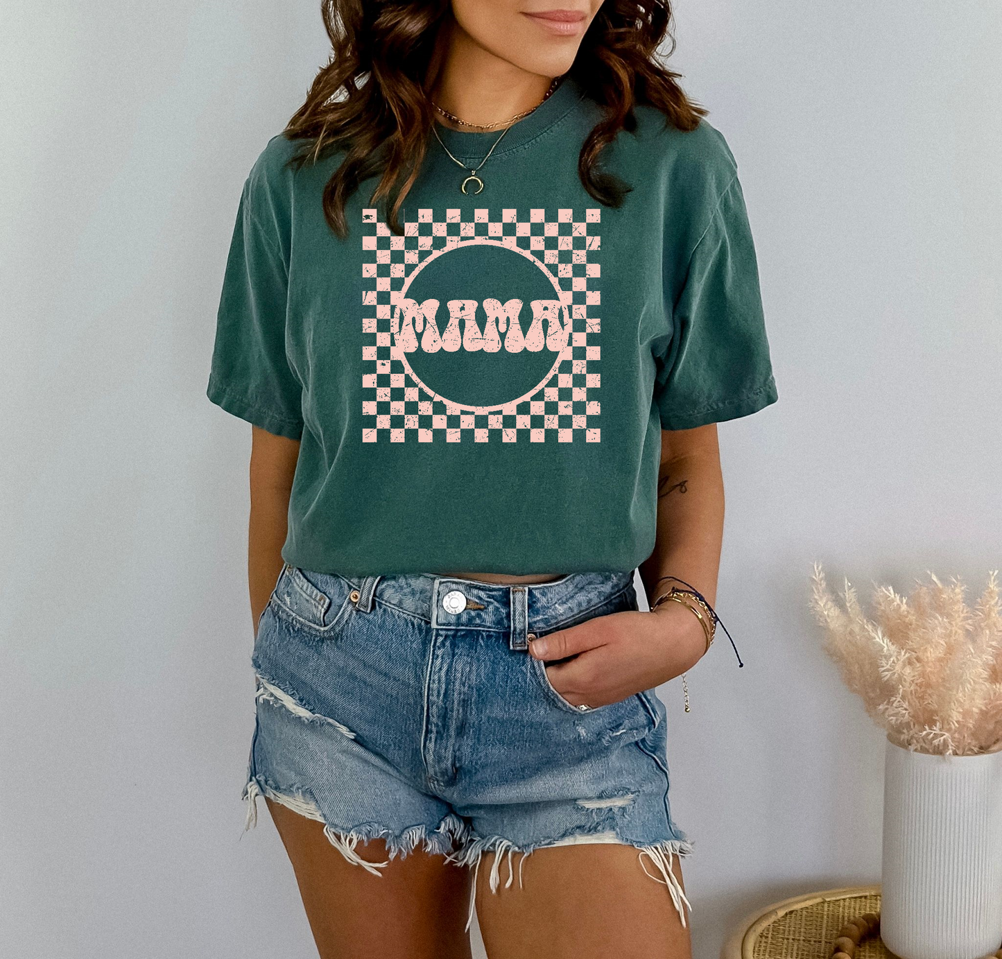 Retro Checkered Mama